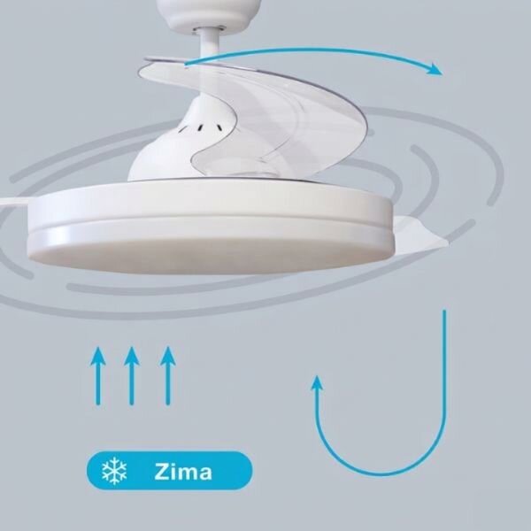 Stropní ventilátor se světlem Tungati 107cm 61W, 1521lm, CCT, DO, bílý, 3 roky záruka