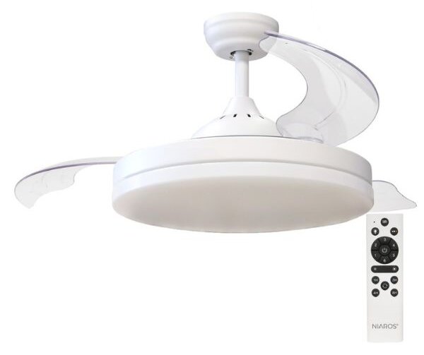 Stropní ventilátor se světlem Tungati 107cm 61W, 1521lm, CCT, DO, bílý, 3 roky záruka