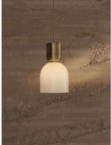 Závěsná svítidlo ferm LIVING, Bílá, Obývací pokoj, Sklo