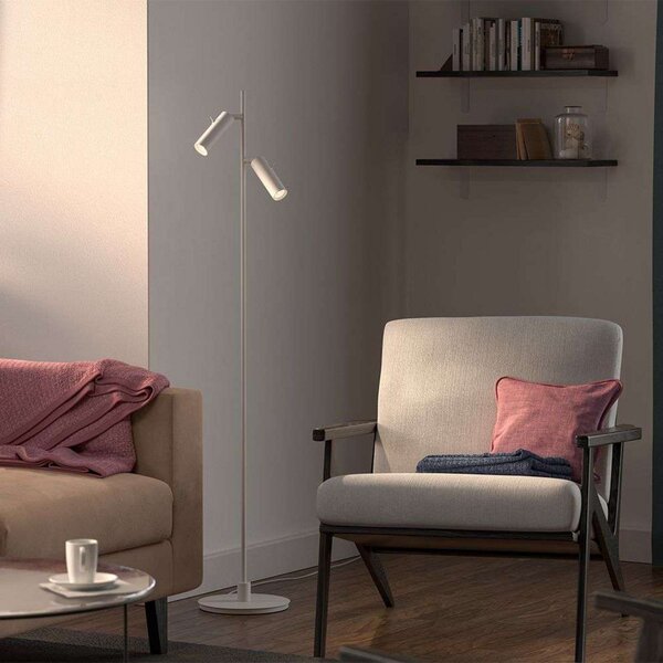 Stojací Lampa Herstal, Bílá, Obývací pokoj, Kov