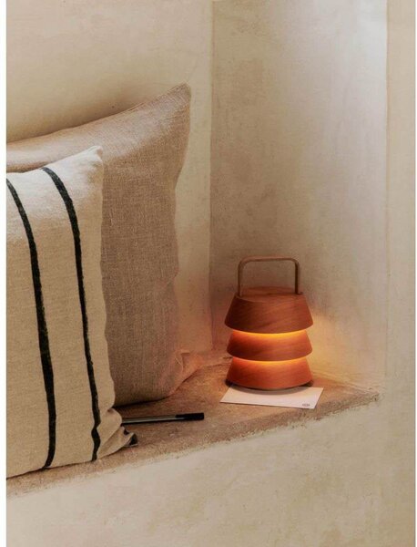 Stolní lampa ferm LIVING, Dřevo, Obývací pokoj, Dřevo