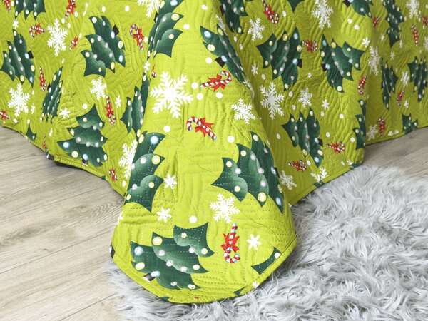 Přehoz na postel CHRISTMAS TREE, zelený Rozměr: 170 x 210 cm