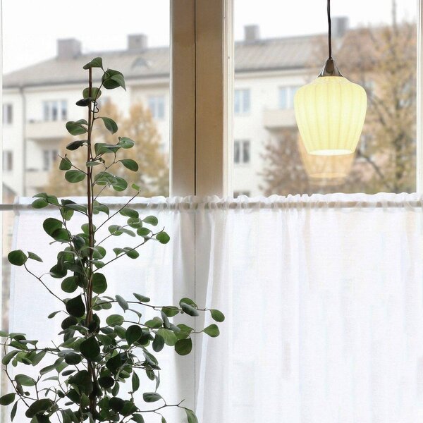 PR Home Závěsné světlo Amalfi, opálově bílé, Ø 14 cm, sklo, E14, zástrčka, Bílá / opál, Obývací pokoj / jídelna, Sklo, Skandinávský