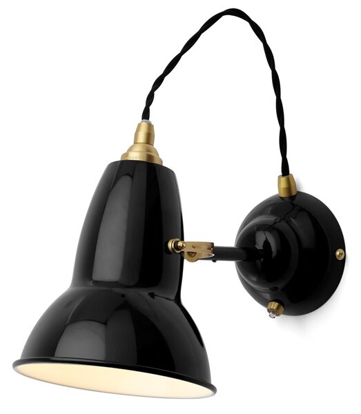 Nástěnná Svítidla Anglepoise, Original 1227 Brass, stmívatelné, Černá, Obývací pokoj, Kov, Industriální design