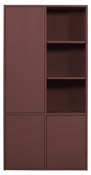 WOOOD Červená dřevěná skříň Meren 200 x 100 cm