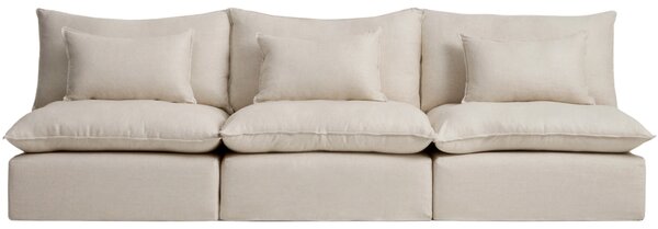 Kave Home Béžová pohovka Anarela 330 cm s odnímatelným potahem
