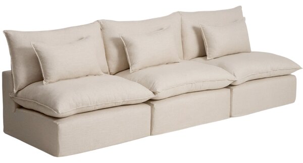 Kave Home Béžová pohovka Anarela 330 cm s odnímatelným potahem