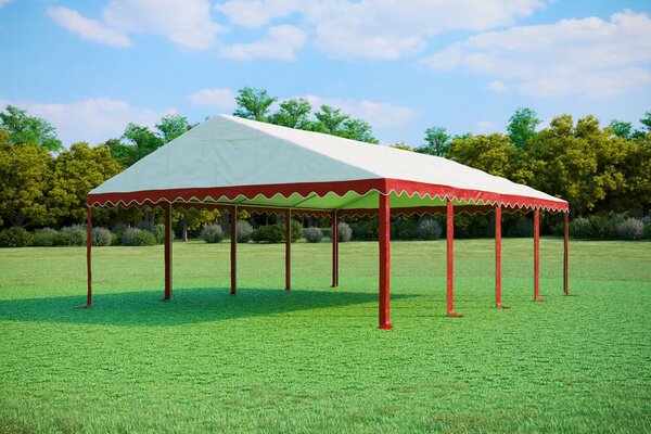 Párty stan 6x8 m STANDARD - ohnivzdorný barva Modro-bílá