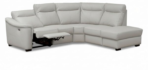 ROHOVÁ SEDAČKA, textil, kůže, platinová Livetastic - Sedací soupravy, Online Only