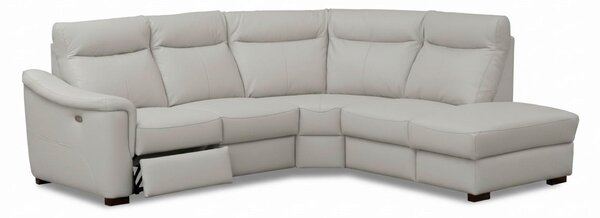 ROHOVÁ SEDAČKA, textil, kůže, platinová Livetastic - Sedací soupravy, Online Only