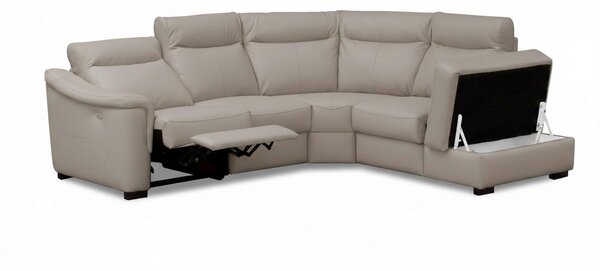 ROHOVÁ SEDAČKA, textil, kůže, jílová barva Livetastic - Sedací soupravy, Online Only