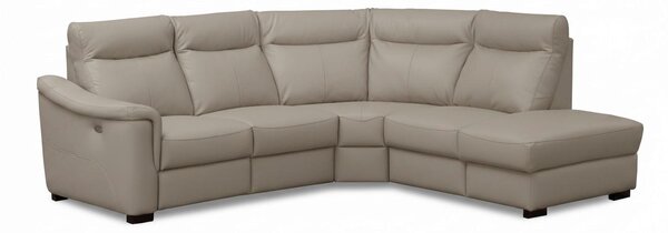 ROHOVÁ SEDAČKA, textil, kůže, jílová barva Livetastic - Sedací soupravy, Online Only