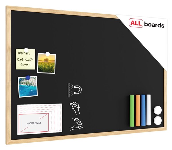 ALLboards NATURAL TM96BKB magnetická tabule 90 x 60 cm