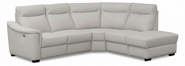 ROHOVÁ SEDAČKA, textil, kůže, platinová Livetastic - Sedací soupravy, Online Only