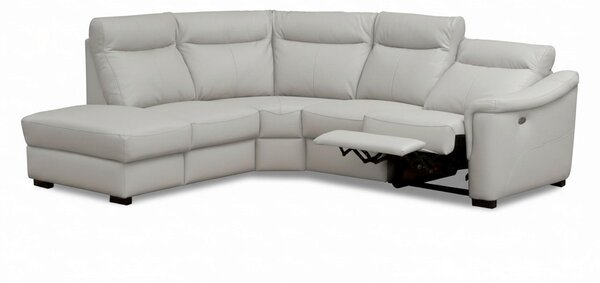 ROHOVÁ SEDAČKA, textil, kůže, platinová Livetastic - Sedací soupravy, Online Only