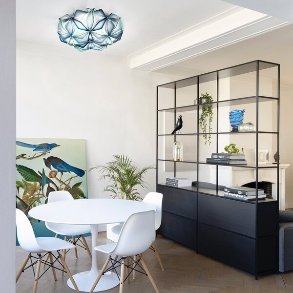 Stropní Lampa Slamp, La Vie M, stmívatelné, Modrá, Obývací pokoj, Plast, Design