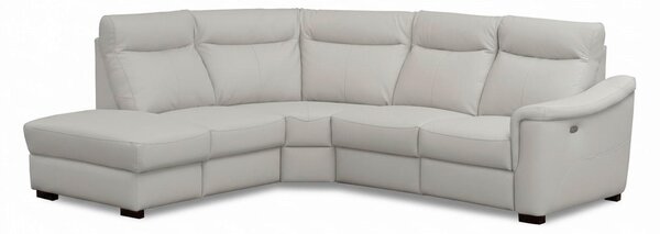 ROHOVÁ SEDAČKA, textil, kůže, platinová Livetastic - Sedací soupravy, Online Only