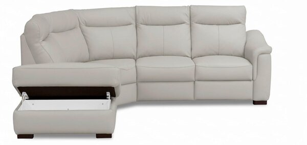 ROHOVÁ SEDAČKA, textil, kůže, platinová Livetastic - Sedací soupravy, Online Only