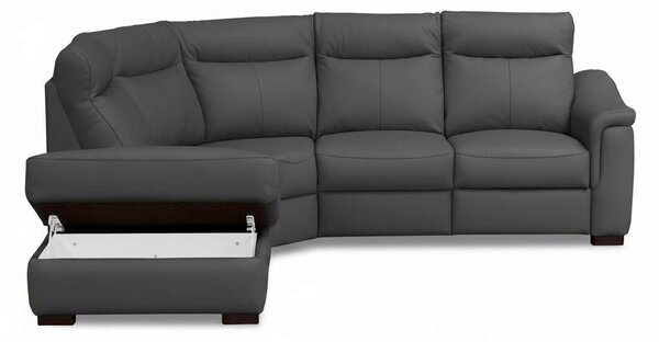 ROHOVÁ SEDAČKA, textil, kůže, antracitová Livetastic - Sedací soupravy, Online Only