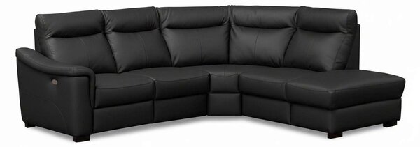 ROHOVÁ SEDAČKA, textil, kůže, černá Livetastic - Sedací soupravy, Online Only