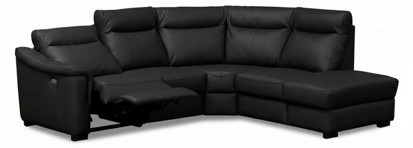 ROHOVÁ SEDAČKA, textil, kůže, černá Livetastic - Sedací soupravy, Online Only