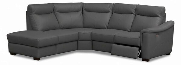 ROHOVÁ SEDAČKA, textil, kůže, antracitová Livetastic - Sedací soupravy, Online Only