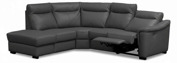 ROHOVÁ SEDAČKA, textil, kůže, antracitová Livetastic - Sedací soupravy, Online Only