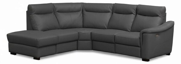 ROHOVÁ SEDAČKA, textil, kůže, antracitová Livetastic - Sedací soupravy, Online Only