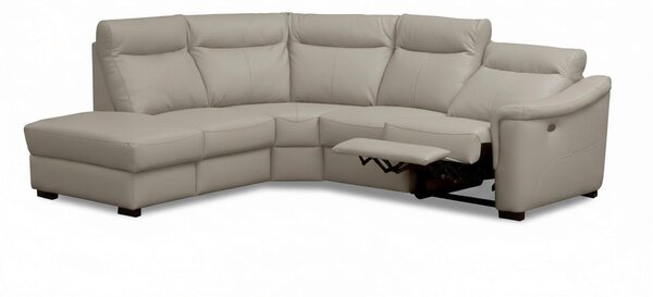 ROHOVÁ SEDAČKA, textil, kůže, jílová barva Livetastic - Sedací soupravy, Online Only