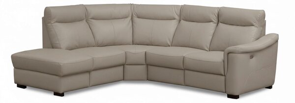 ROHOVÁ SEDAČKA, textil, kůže, jílová barva Livetastic - Sedací soupravy, Online Only