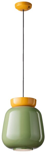 Ferroluce Závěsné svítidlo CORCOVADO, v. 34 cm, 1xE27 Barva: Zeleno-žlutá