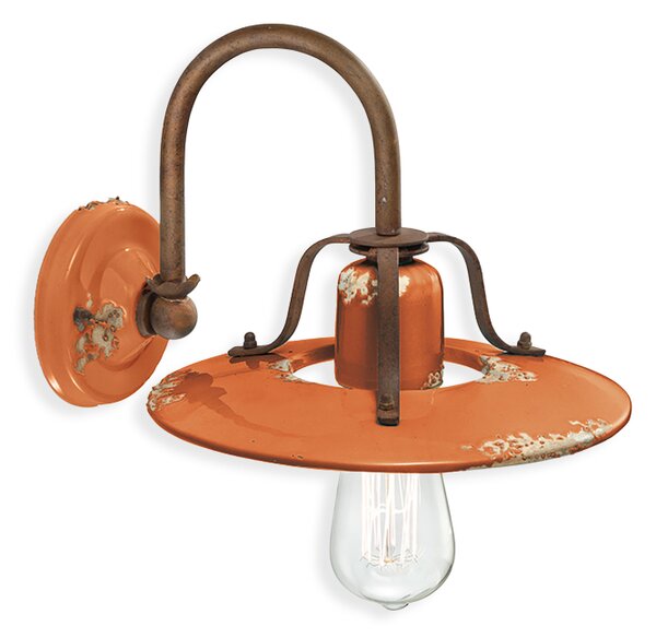 Ferroluce Nástěnné retro svítidlo COUNTRY, š. 30 cm, 1xE27 Barva: Světle modrá
