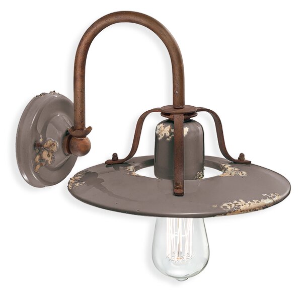 Ferroluce Nástěnné retro svítidlo COUNTRY, š. 30 cm, 1xE27 Barva: Světle modrá