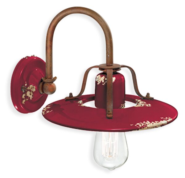 Ferroluce Nástěnné retro svítidlo COUNTRY, š. 30 cm, 1xE27 Barva: Světle modrá