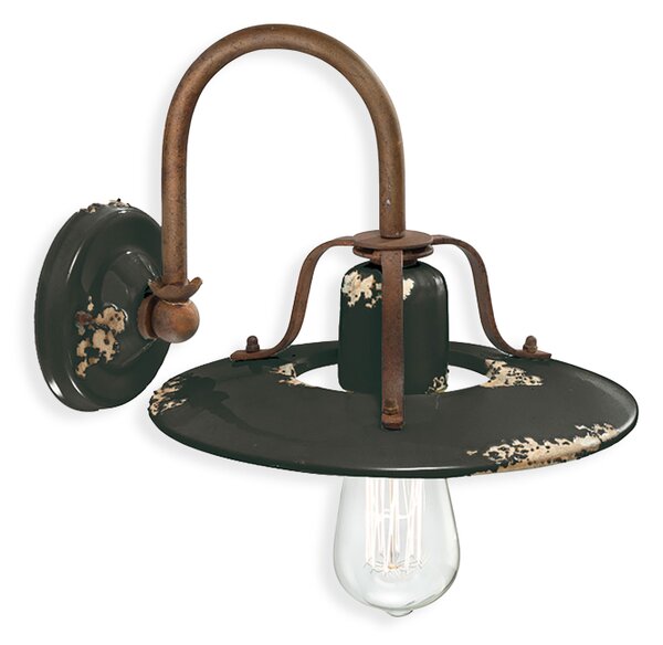 Ferroluce Nástěnné retro svítidlo COUNTRY, š. 30 cm, 1xE27 Barva: Světle modrá