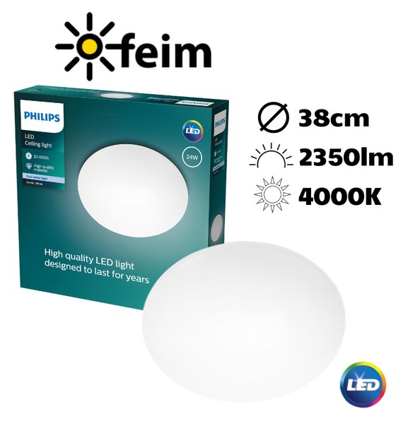 Philips 31802/31/16 myLiving Suede LED stropní svítidlo 4000K 20W=2350lm