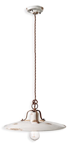 Ferroluce Závěsné retro svítidlo COUNTRY, Ø 40 cm, 1xE27 Barva: Světle modrá