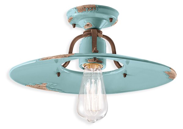 Ferroluce Stropní retro svítidlo COUNTRY, Ø 40 cm, 1xE27 Barva: Žlutá