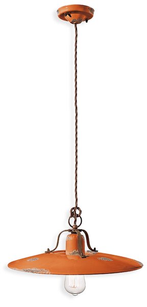 Ferroluce Závěsné retro svítidlo COUNTRY, Ø 40 cm, 1xE27 Barva: Světle modrá