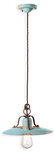 Ferroluce Závěsné retro svítidlo COUNTRY, Ø 30 cm, 1xE27 Barva: Černá