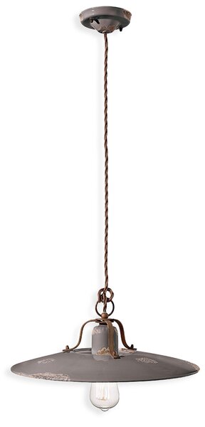 Ferroluce Závěsné retro svítidlo COUNTRY, Ø 40 cm, 1xE27 Barva: Světle modrá