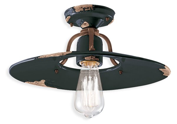 Ferroluce Stropní retro svítidlo COUNTRY, Ø 40 cm, 1xE27 Barva: Žlutá