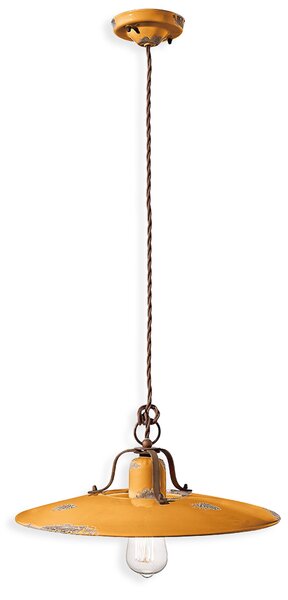 Ferroluce Závěsné retro svítidlo COUNTRY, Ø 40 cm, 1xE27 Barva: Světle modrá