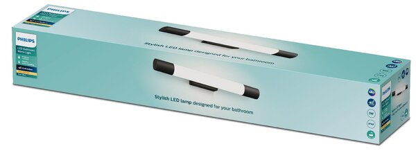 Rover koupelnové nástěnné svítidlo LED 5W 450lm 2700K nestmívatelné 44cm zaoblené IP44, černé