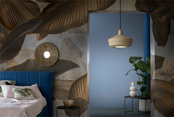 Ferroluce Závěsné designové svítidlo CHURUATA, ∅ 36 cm, 1xE27 Barva: Hnědá