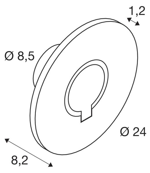 Venkovní svítidla SLV, I-Ring, Černá, Hliník, Moderní