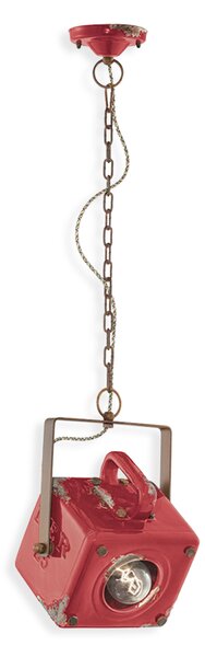 Ferroluce Závěsné retro svítidlo INDUSTRIAL, v. 35 cm, 1xE27 Barva: Černá