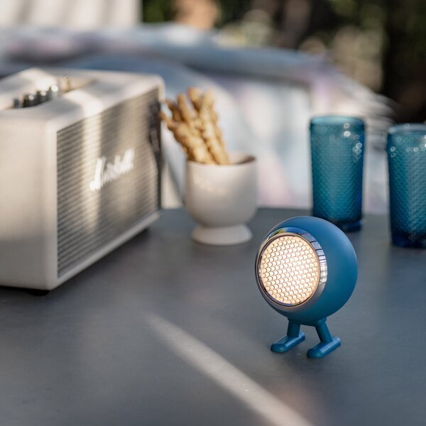 Stolní lampa MR. WATTSON, Norbitt, stmívatelné, Modrá, Obývací pokoj, Hliník, Moderní