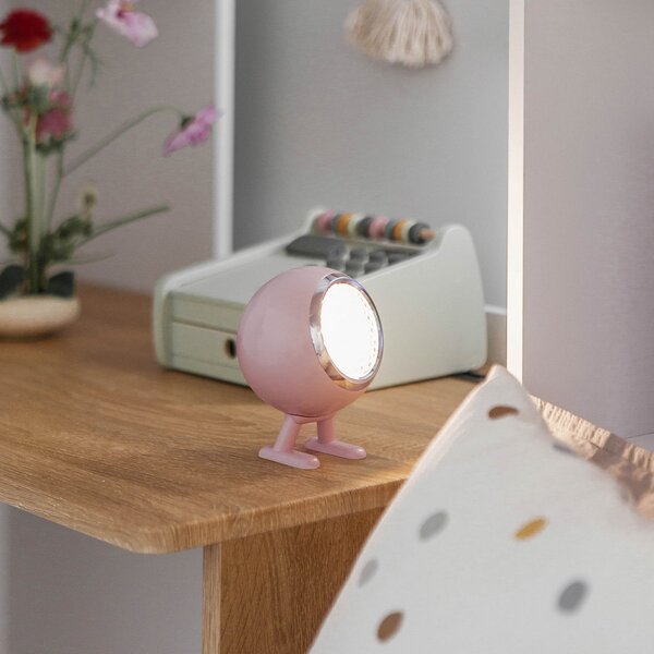 Stolní lampa MR. WATTSON, Norbitt, stmívatelné, Pudrová, Obývací pokoj, Hliník, Moderní
