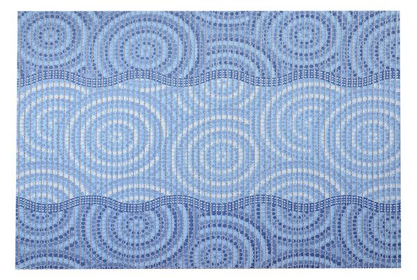 Pěnová koupelnová předložka CIRKA modrá 65 x 80 cm